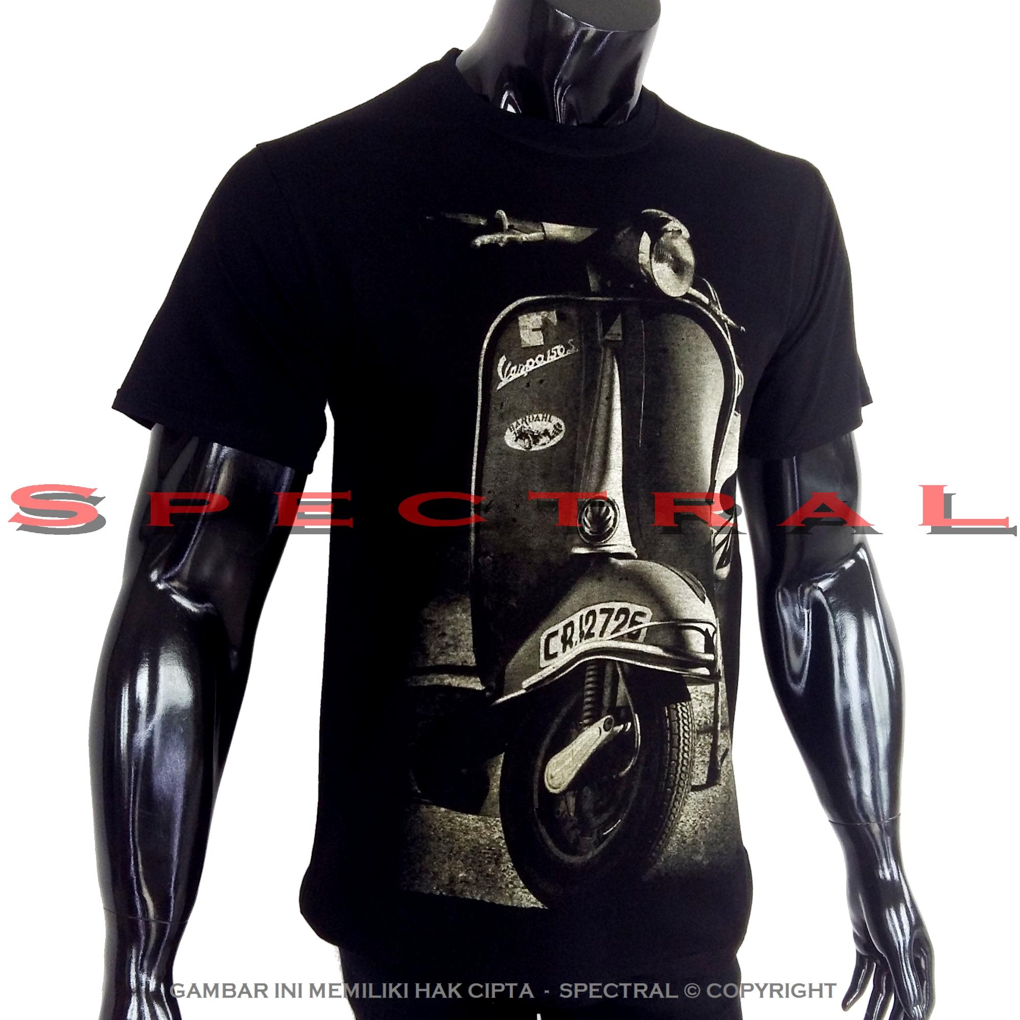 Fitur Spectral Vespa 100 Soft Cotton Combed 30s Kaos Distro Fashion