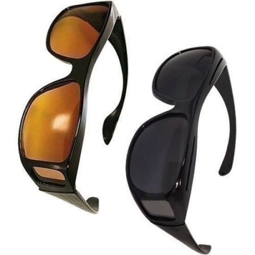 Kacamata Berkendara Anti Silau Siang & Malam HD Vision Sunglasses 2 Pcs