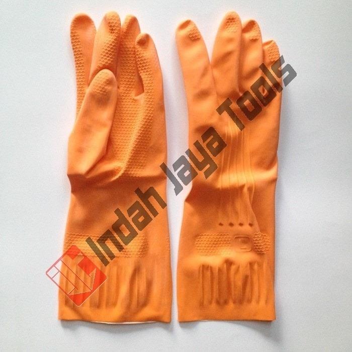 Sarung Tangan Karet Latex Orange - Sarung Tangan Cuci Piring