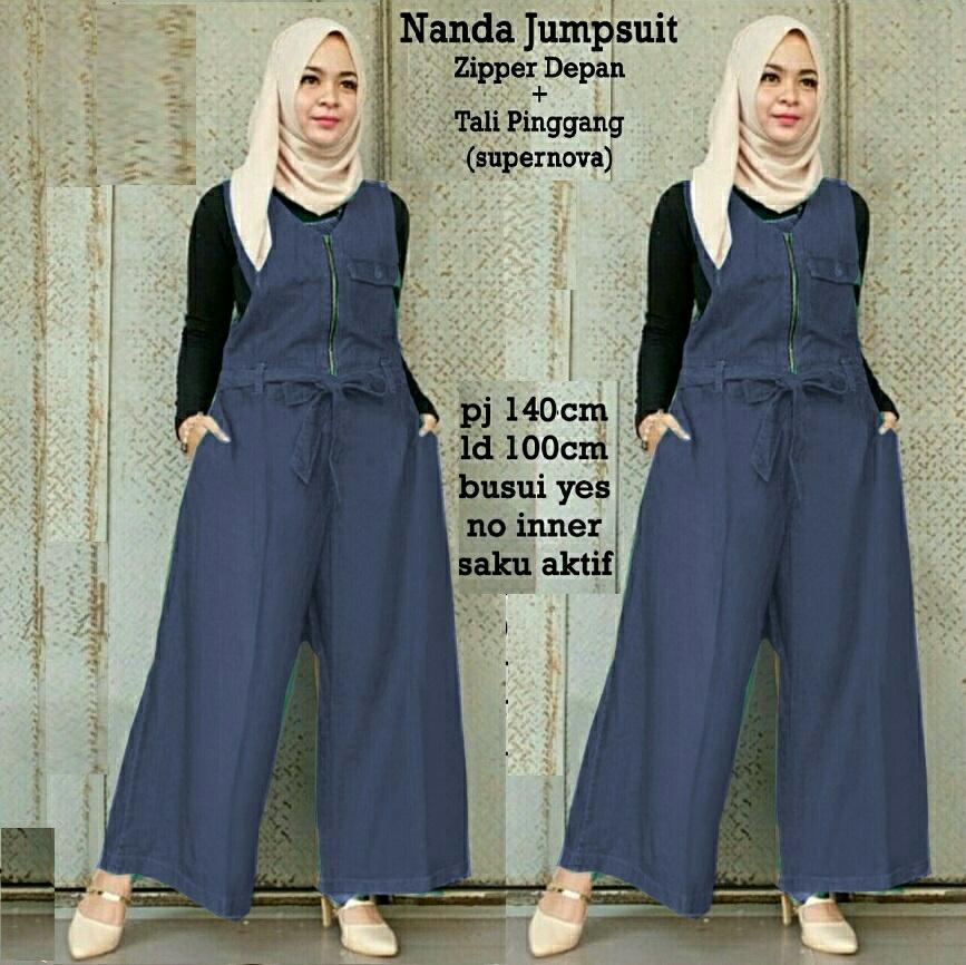 jumpsuit BHN SUPERNOVA ZIPPER DEPAN BUSUI NO INNER SAKU CELANA AKTIF NO PASMINA 0.3