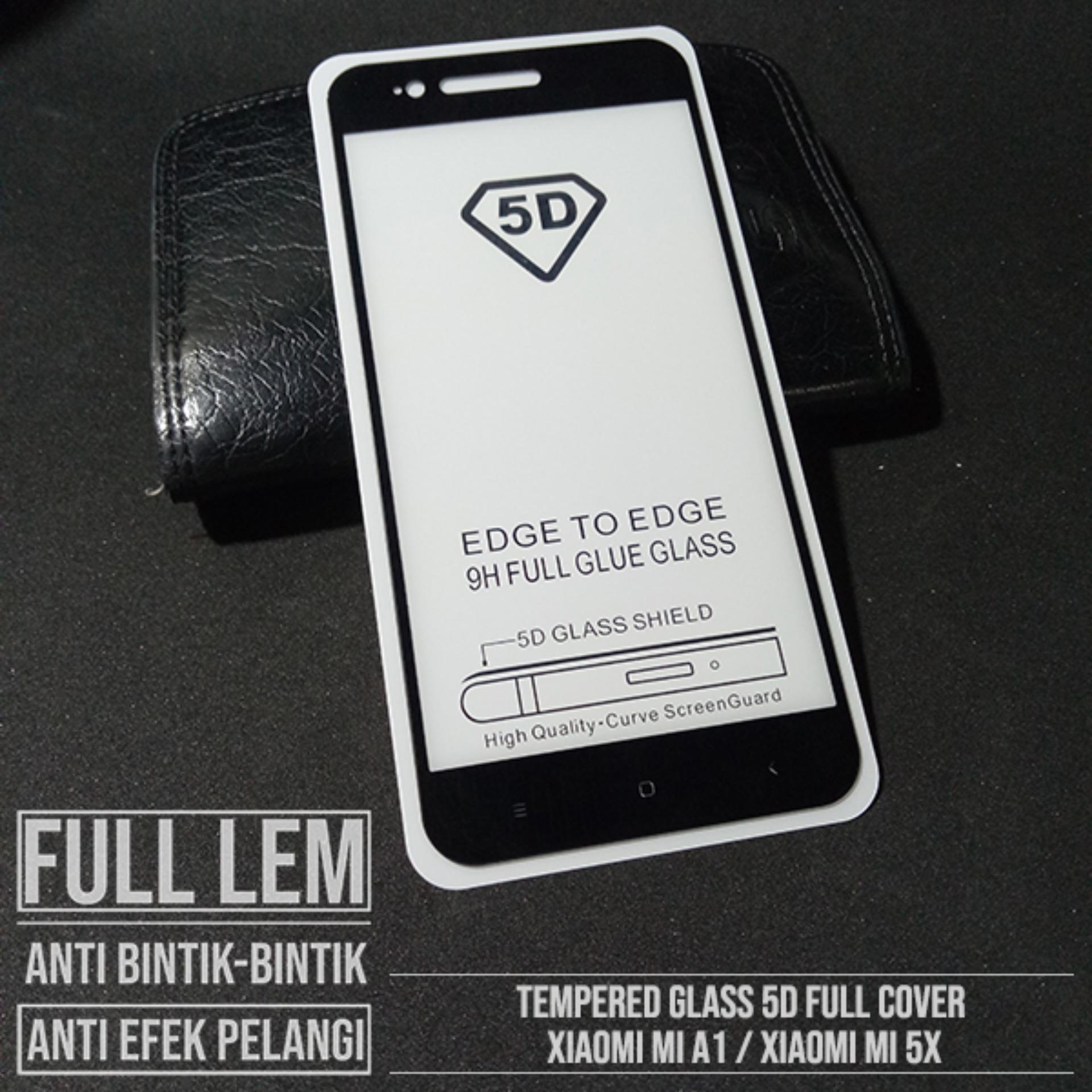 XIAOMI MI A1 TEMPRED GLASS 5D FULL COVER SCREEN PROTECTOR ANTI GORES