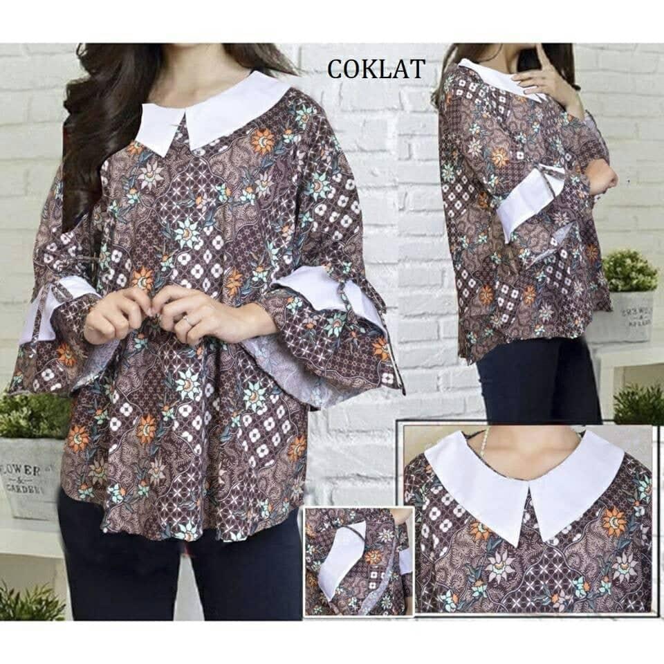 BLOUSE SAMANTHA XXXL / ATASAN WANITA UKURAN BESAR / BAJU CEWEK BIG SIZE / BAJU BATIK