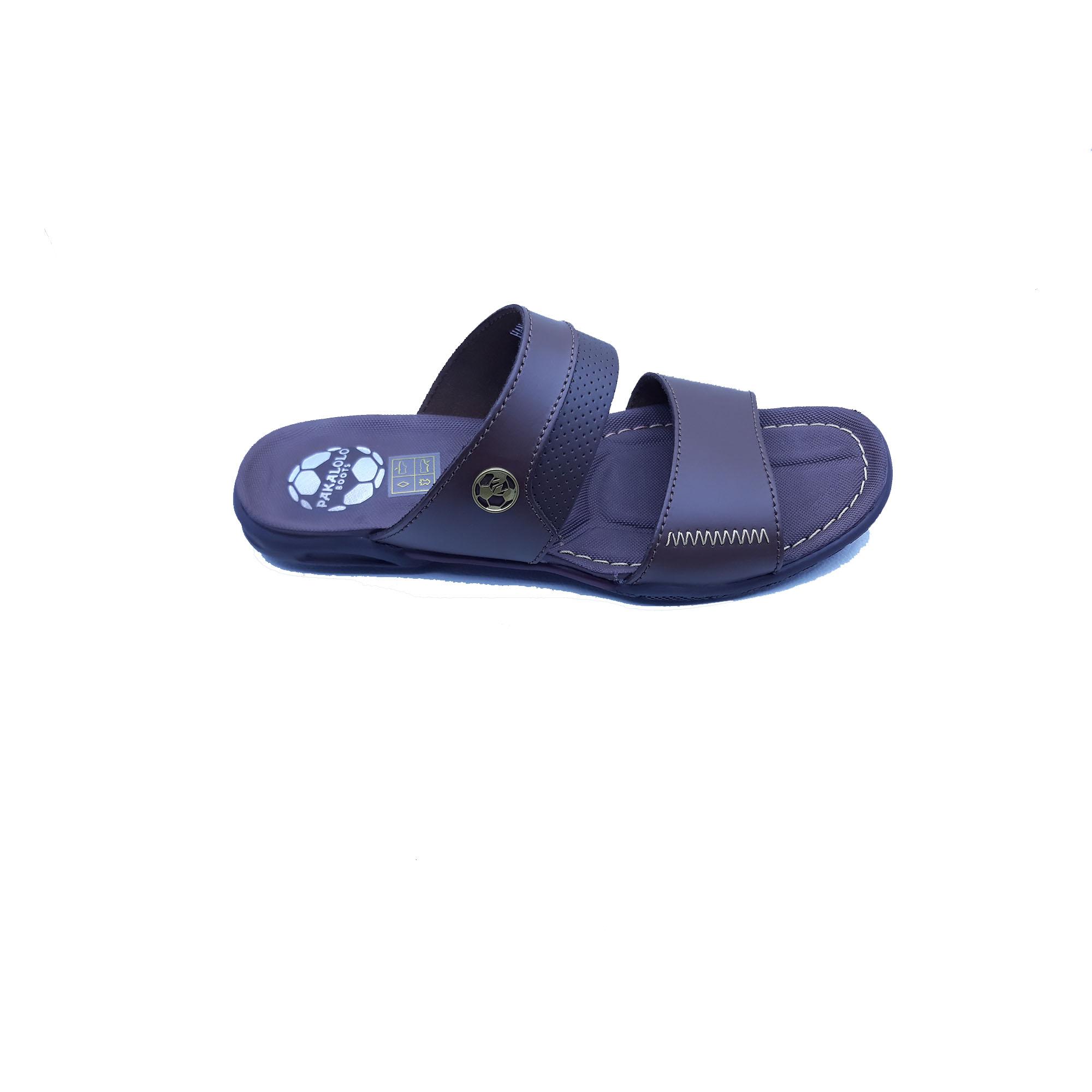 SANDAL KULIT PRIA PAKALOLO N0933 - COKLAT TUA