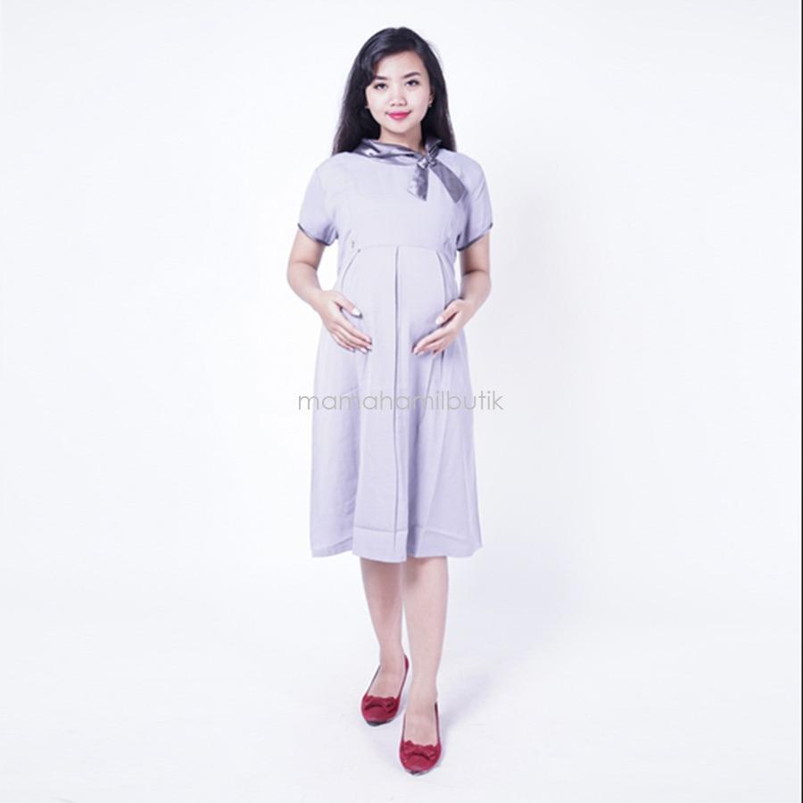 Baju Hamil Dress Hamil Menyusui Pita Satin Angel Dress - DRO 893 / Baju Hamil dan Menyusui/ Baju Ibu Menyusui / Baju Gamis Ibu Menyusui / Baju Daster Ibu Menyusui / Baju Wanita Menyusui / Baju Menyusui Murah / Baju hamil Kerja