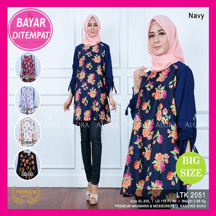 Cek Harga Baru Ratu Shopping Tunik Jumbo Baju Muslim Lebaran Motif