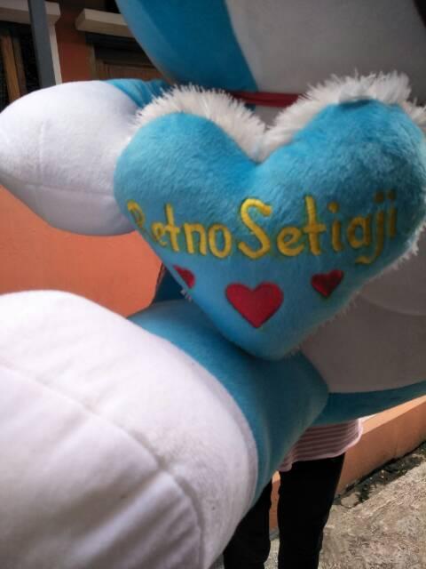 Boneka Doraemon SSuper Jumbo + Bordir Love Nama Januari 2019 - 2 Boneka Doraemon sSuper Jumbo + Bordir Love Nama - 2