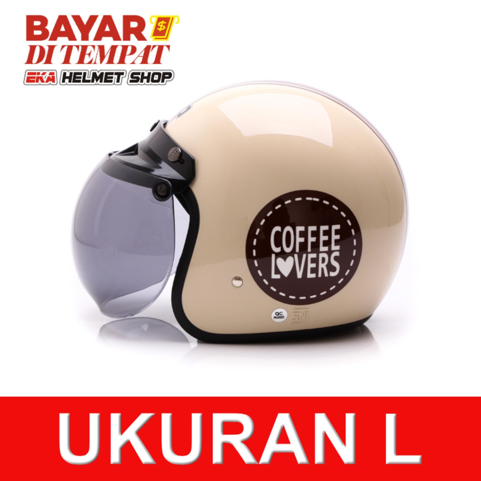 WTO Helmet Retro Bogo - Coffee Lovers - Krem