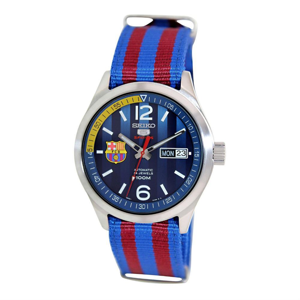 Seiko 5 Sports SRP303K1 Automatic Blue-Red Barca | Jam Pria SRP303 Best N2jt