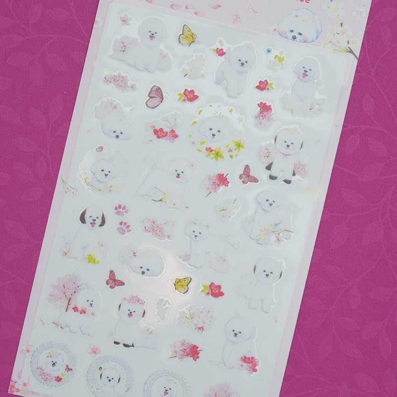BEST SELLER Monet Bichon Frise Diary Deco Stickers / Sticker Hiasan Buku HARGA TERMURAH