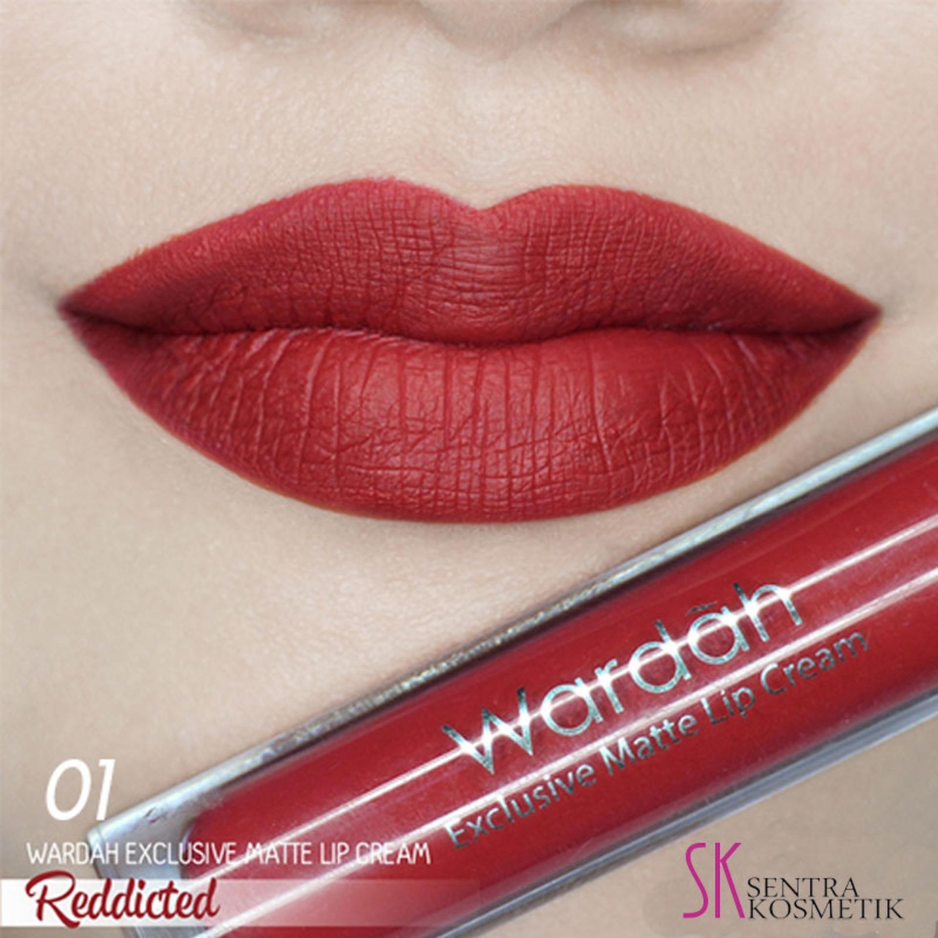 Wardah Exclusive Matte Lip Cream - 01 Red dicted