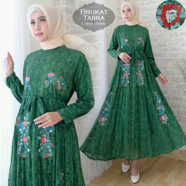 Features Dress Brukat Import Gamis Jumbo Mewah Baju Pesta Modern