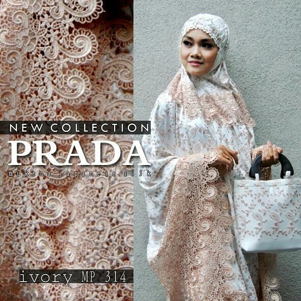 Mukena Dewasa Full Bordir + Swarovski - Sutra Paris Prada - Ivory MP 314