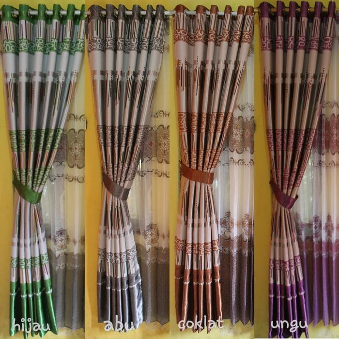 Gorden Blackout Printing Genoa / Serat bunga