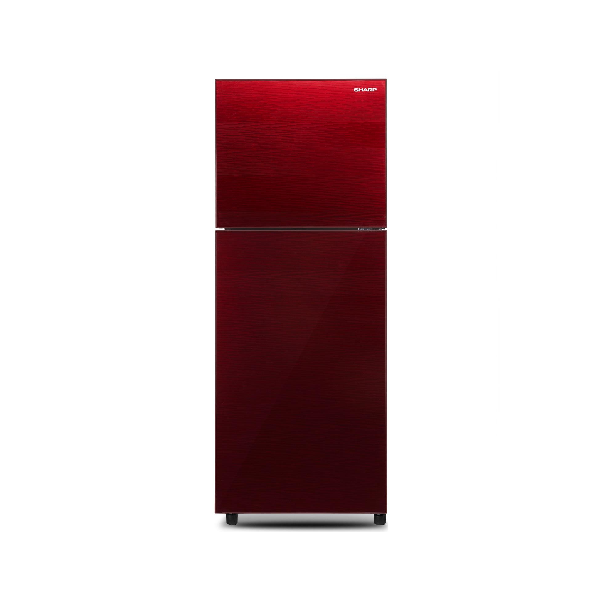 Sharp kulkas 2 pintu SJ-246XG-MR/MS Shine Glass Door*jabodetabek*
