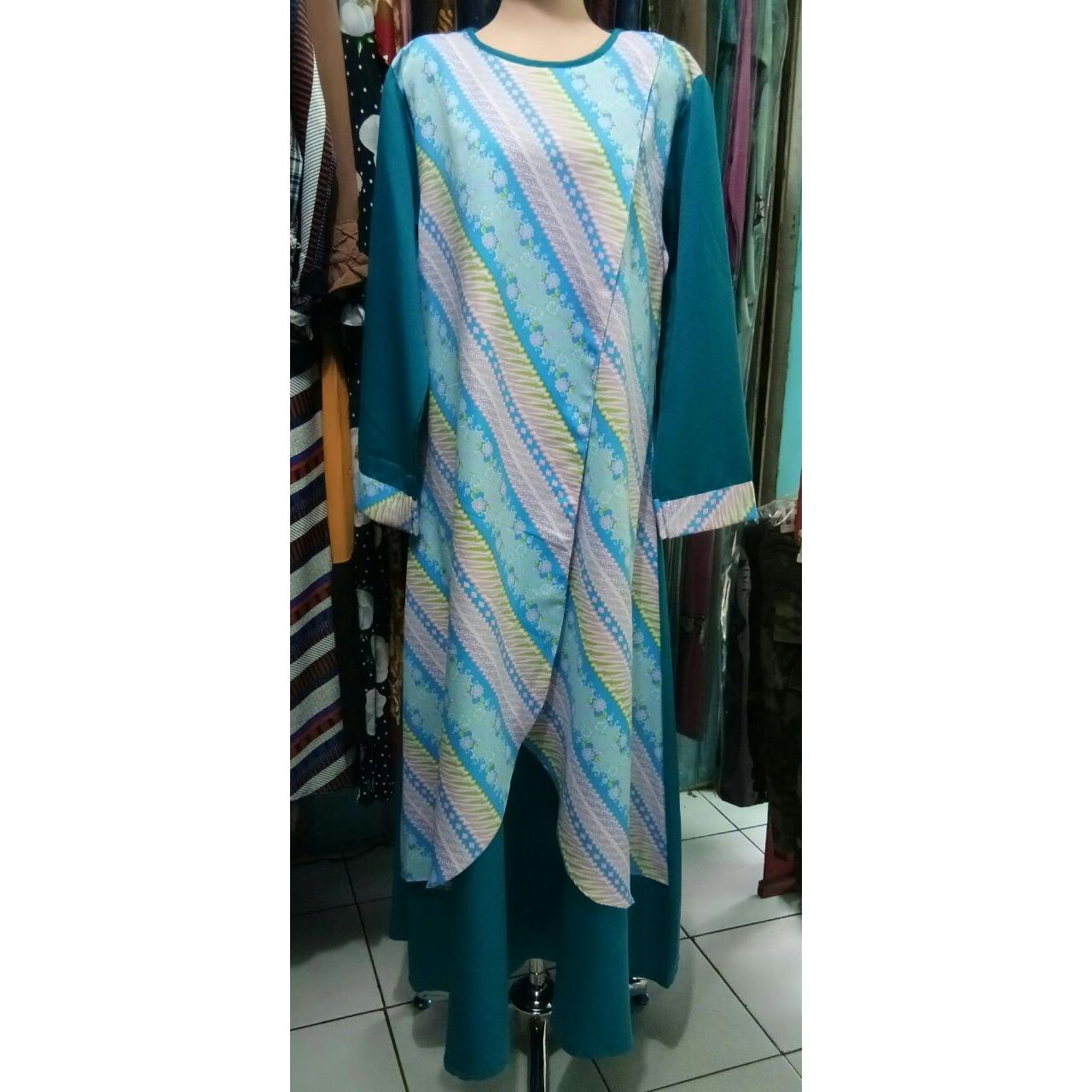Gamis Cantik Abaya Batik Dengan Bahan Batik Dan Baloteli