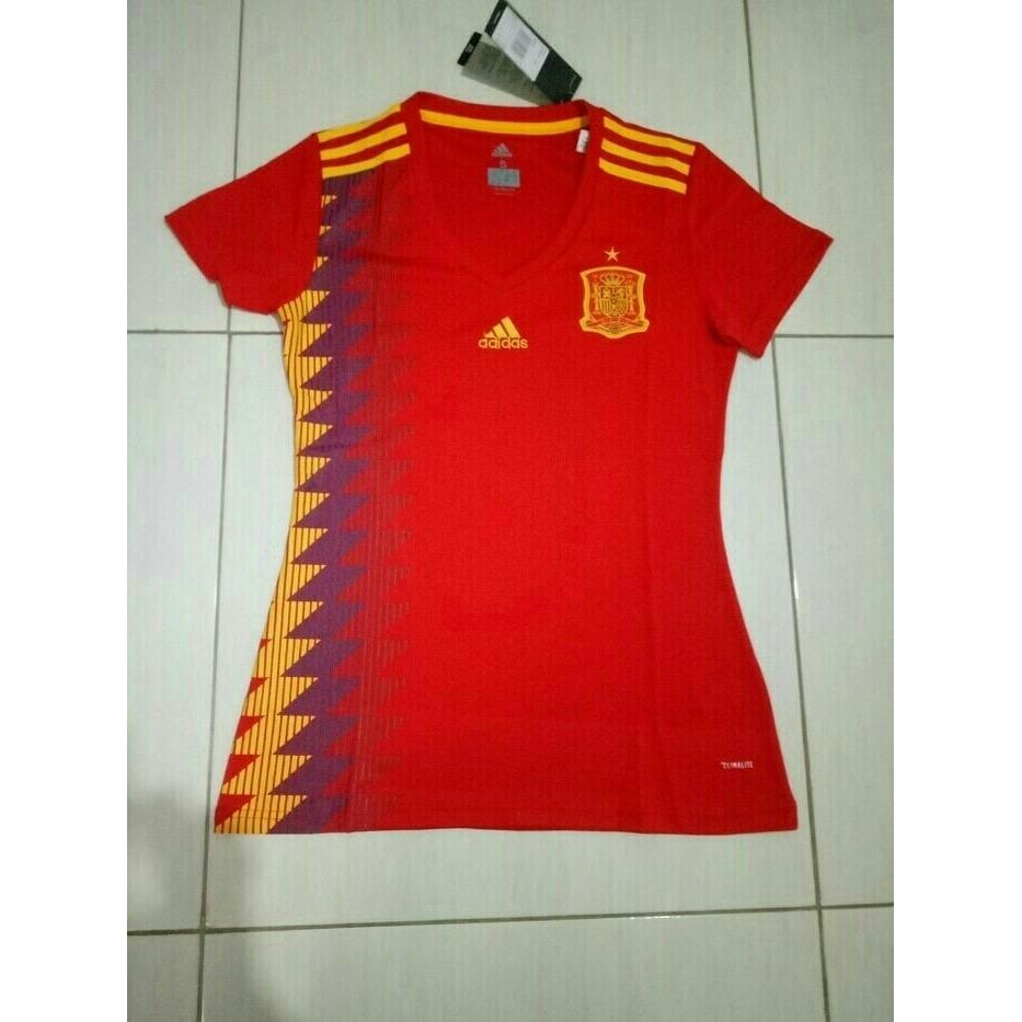 JERSEY BOLA LADIES SPANYOL HOME WORLD CUP PIALA DUNIA 2018