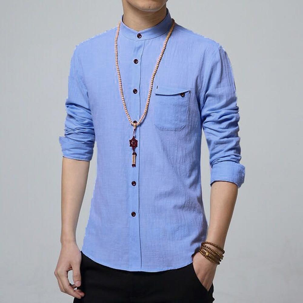 PALING LAKU..!!! KEMEJA KOKO PRIA LENGAN PANJANG POLOS SLIM FIT