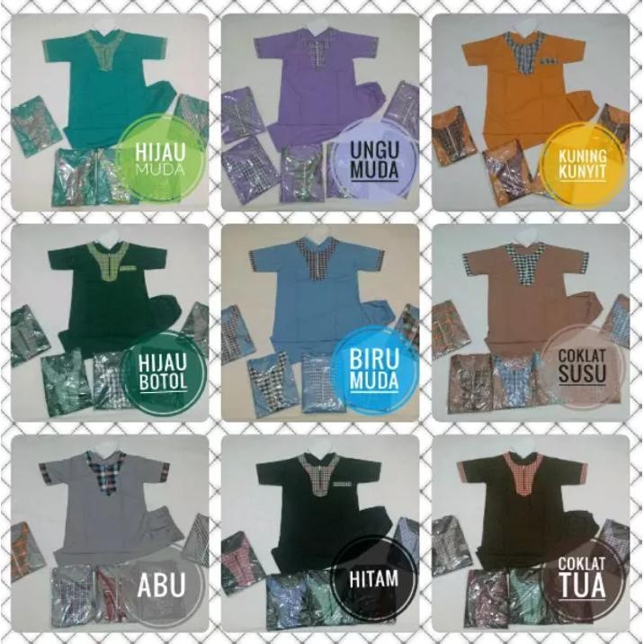 BAJU KOKO TURKI ANAK MODERN TERLARIS BIRU MUDA USIA 1-12 TAHUN