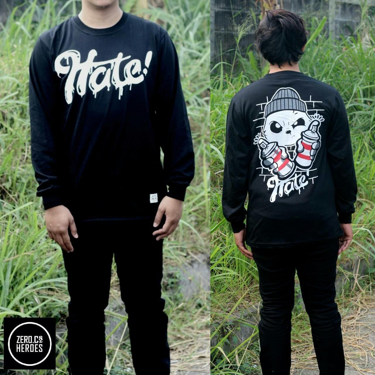 Kaos LP “FX ZRHRS HATE” Lucu Baju Pria Dan Wanita Catoon Combad Baju Santai Murah Keren 2018