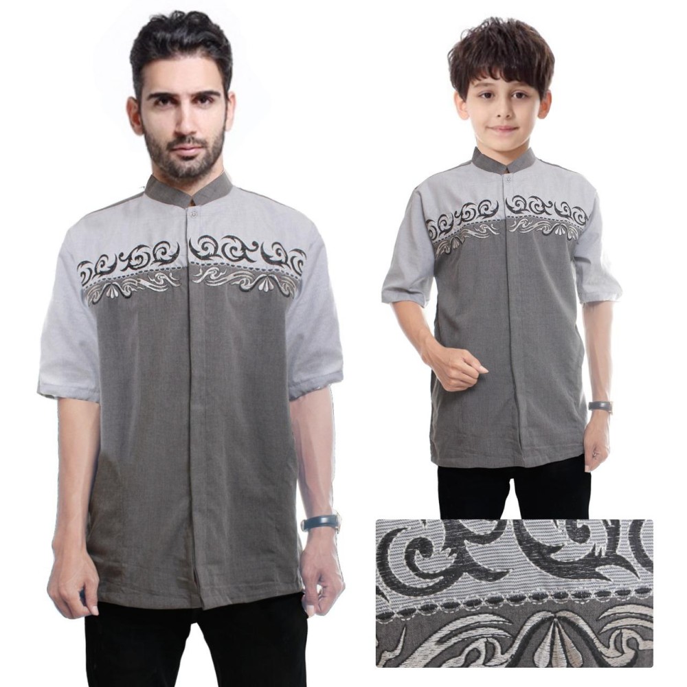 SB Collection Couple Atasan Baju Muslim Mardy Koko Kemeja Batik Anak Dan Ayah Pria