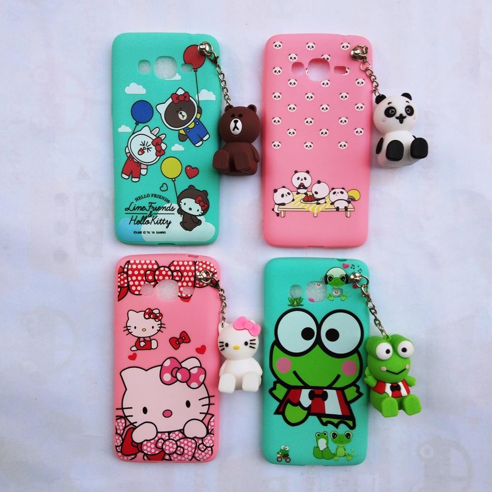 Fitur Samsung J2 Prime Softcase Animasi Free Gantungan Boneka Cantik