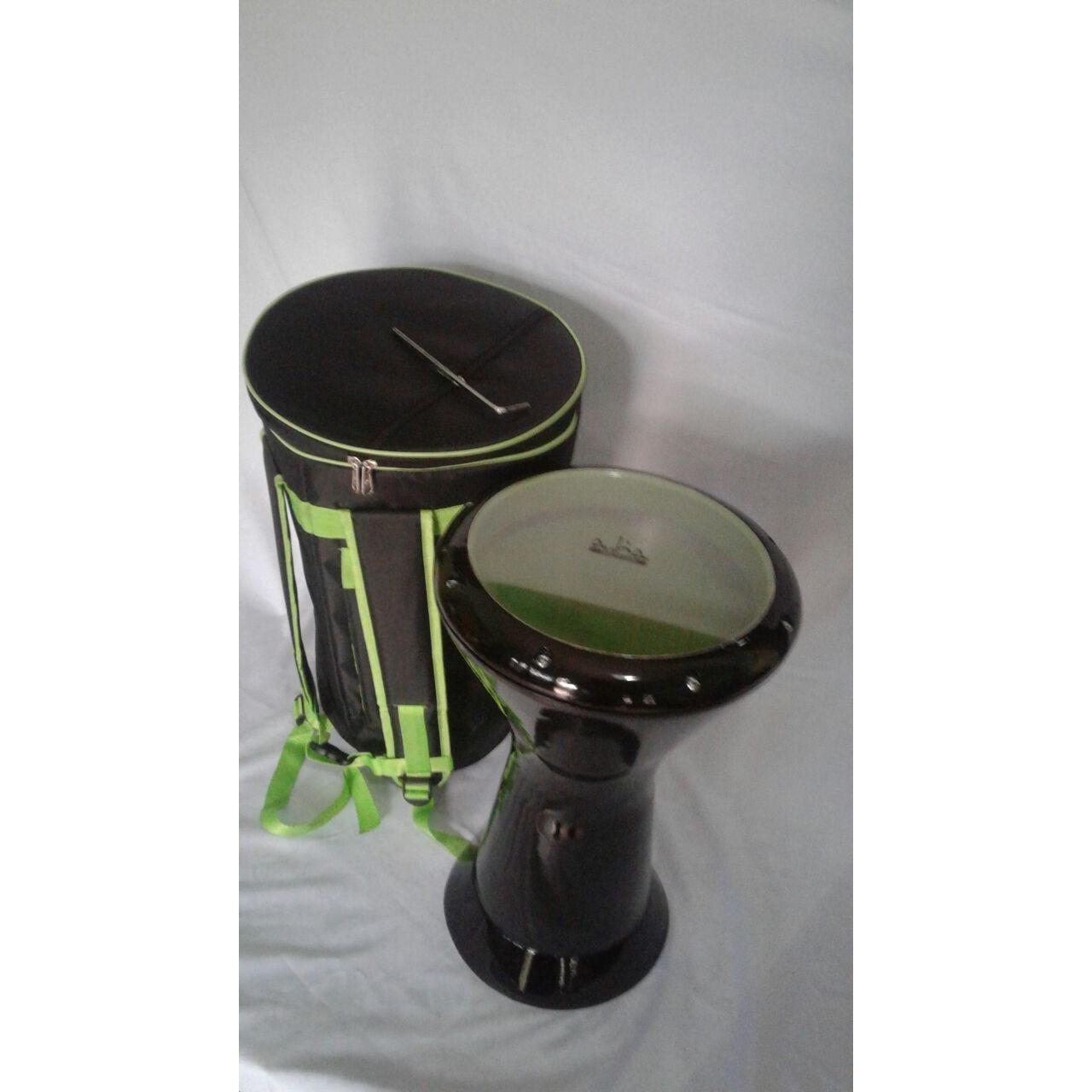 Darbuka hitam mika clear power beat 8 3/4 inc. Complete Darbuka, tas, dan kunci L