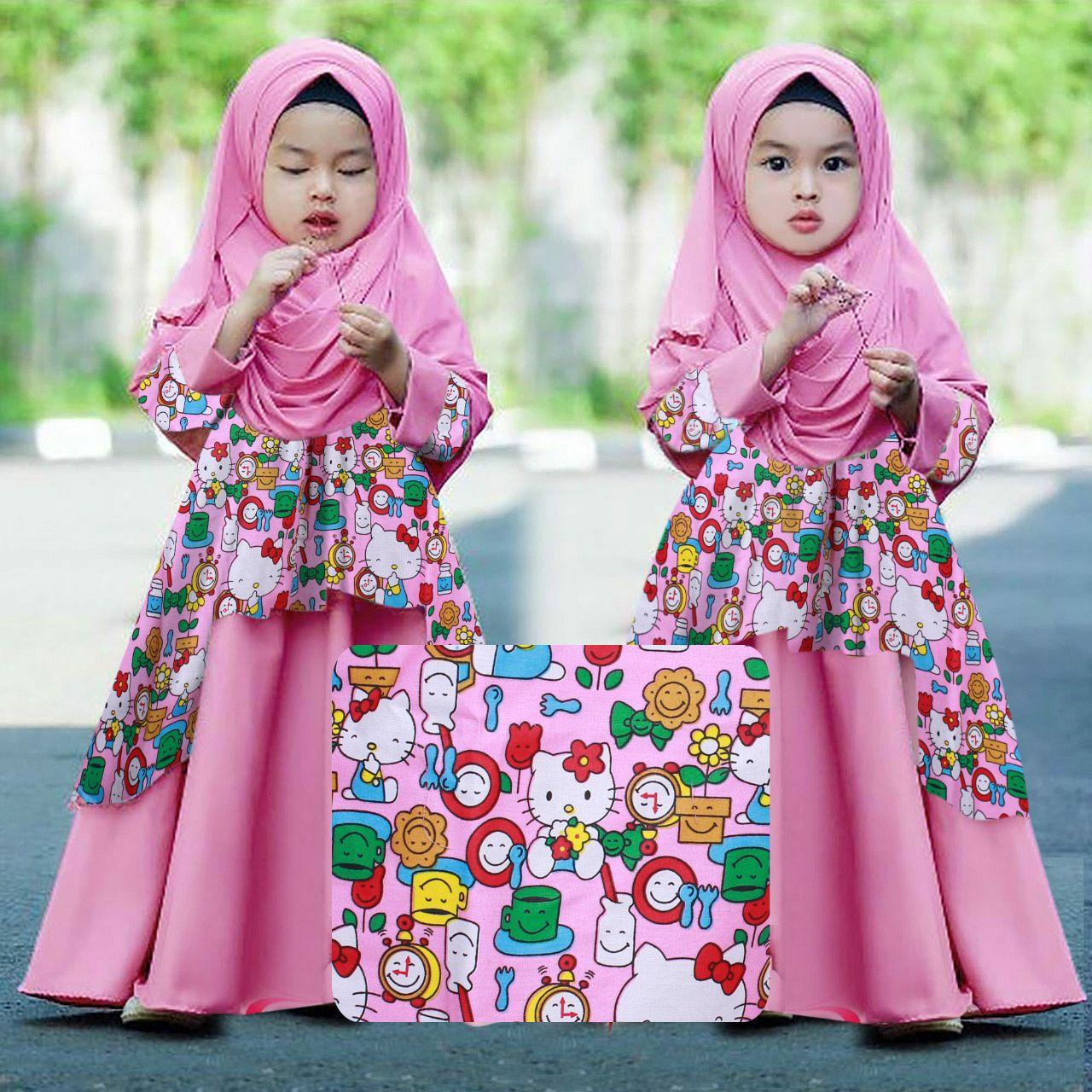 Harga Murah Popuri Fashion Dress Maxi Anak Carissa Katun Jepang