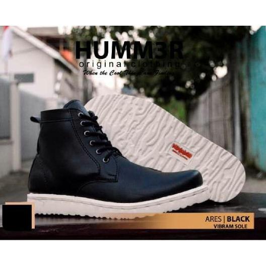 Sepatu Pria Boots Casual Vibram Sole - HUMMER ARES - Hitam
