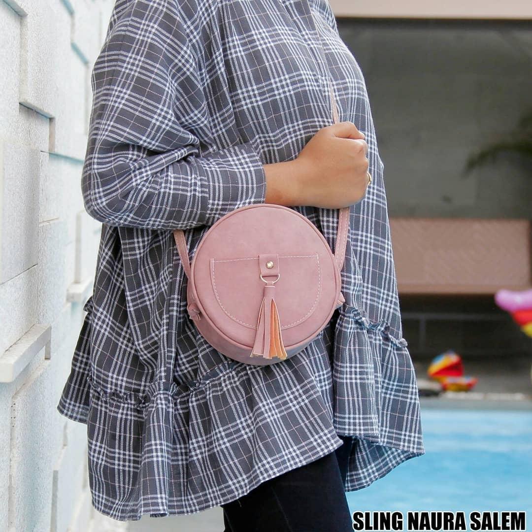 Ubay Shop - Sling Bag Naura Bulat Tas Wanita Bulat