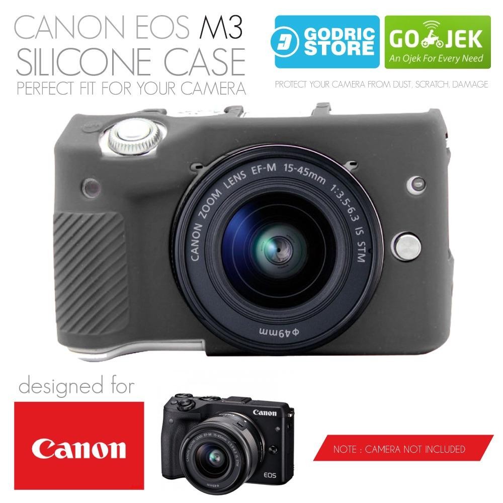 Godric Silicone Canon EOS M3 Silikon Case / Sarung Silicon Kamera Mirrorless - Hitam