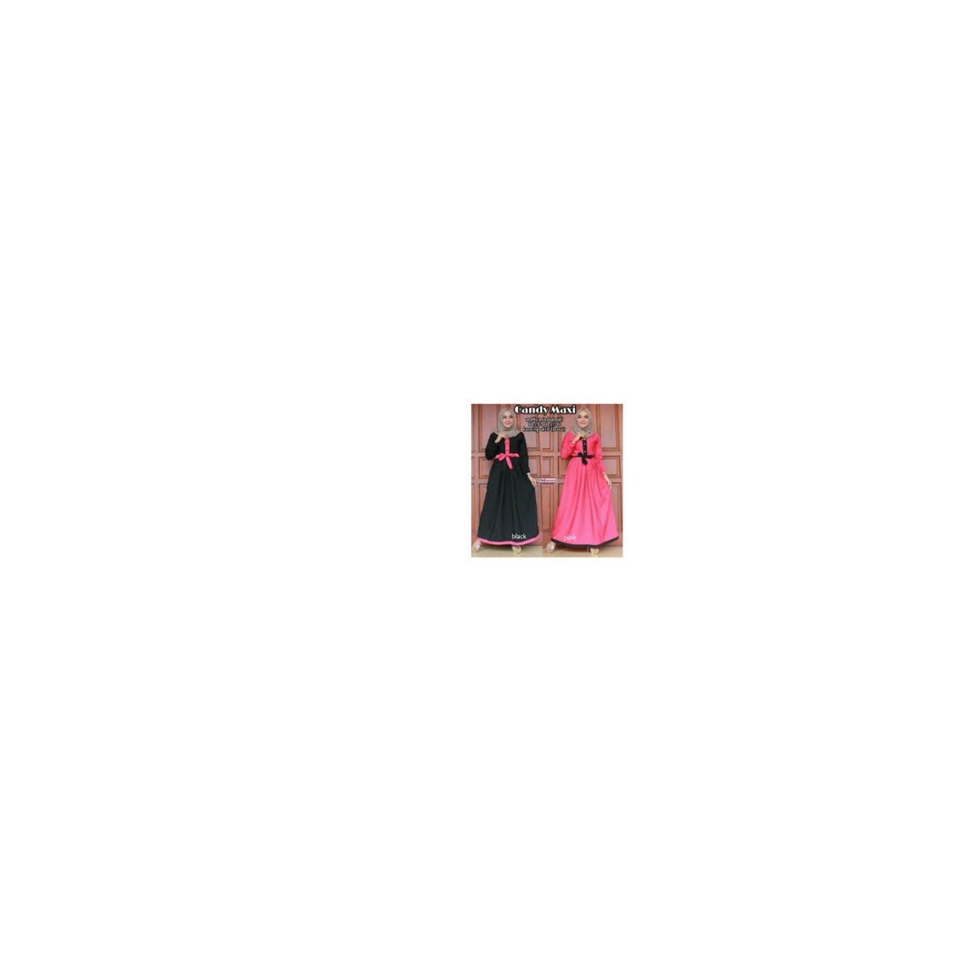 Gamis Meria Dress Ori Morist Longdress Maxi Wolpeach