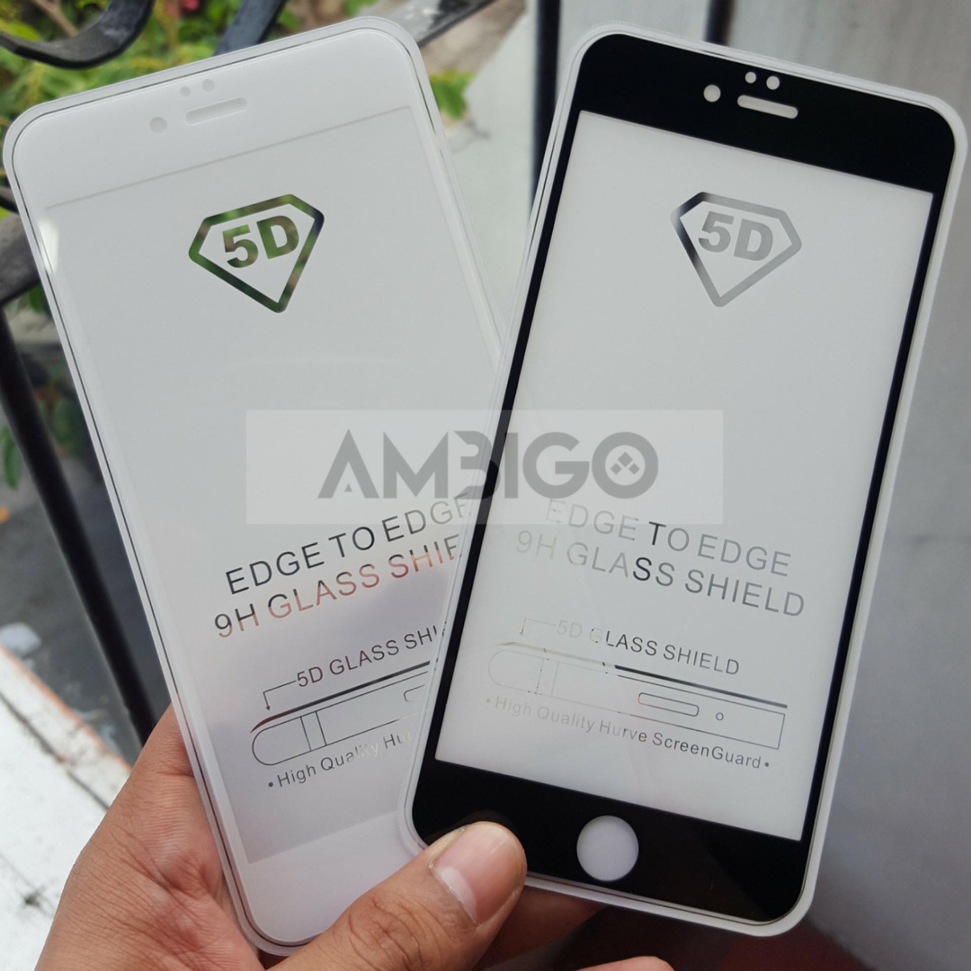 GDC Ambigo Tempered Glass 5D Full Cover Warna / Anti Gores Kaca Full .