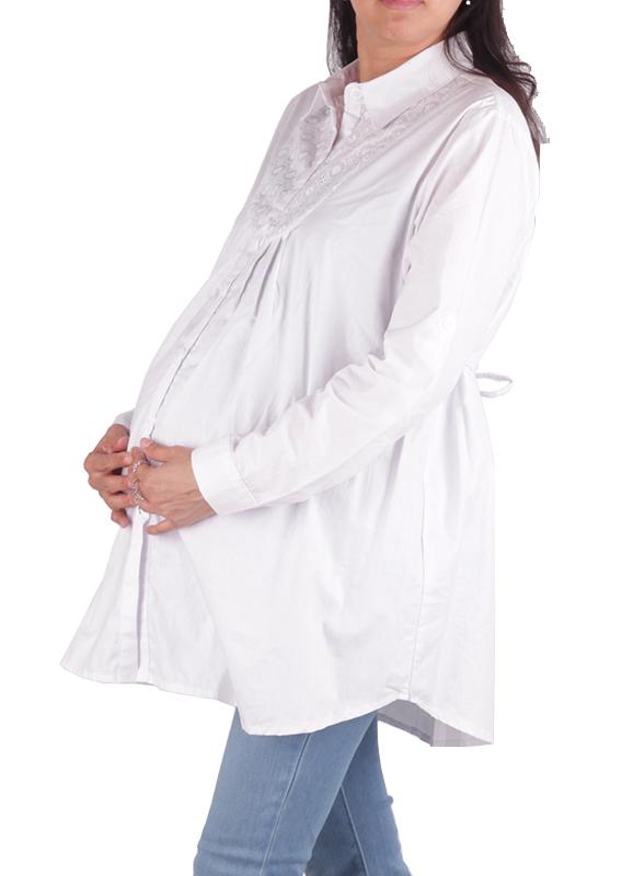 HMILL Baju Hamil Blouse Hamil 1631 - Putih hmill baju hamil blouse hamil 1631 – putih