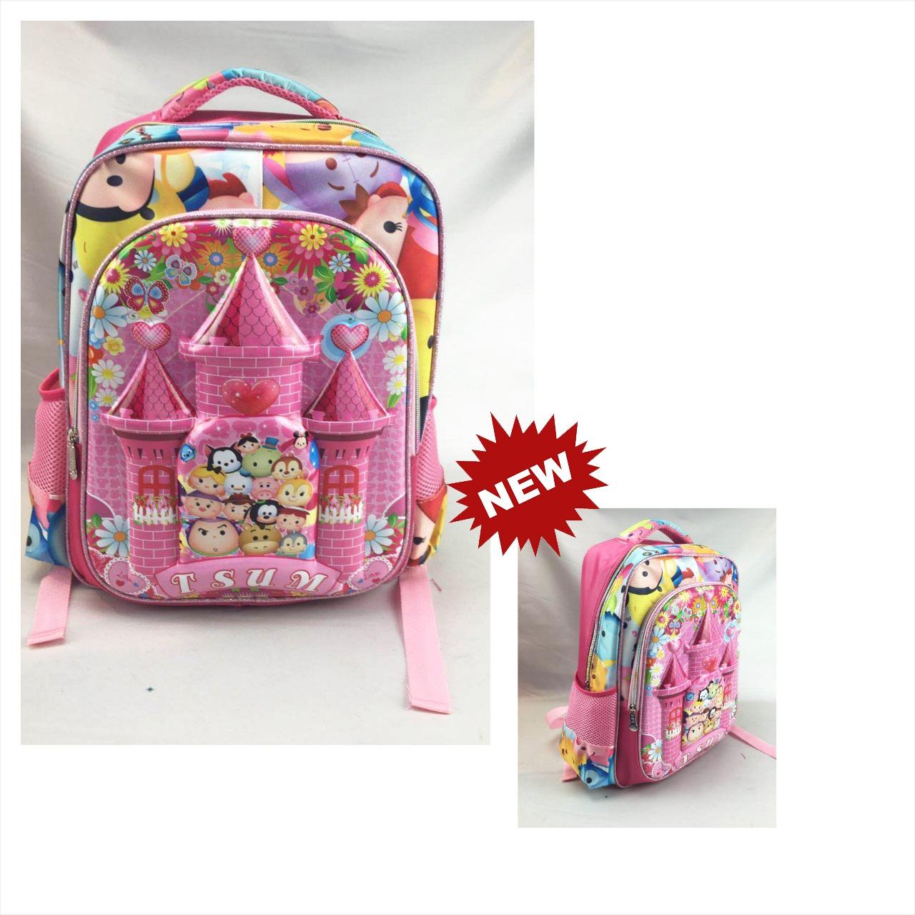 Onlan Tas Ransel Anak Sekolah SD Tsum Tsum Istana 6D Timbul Import