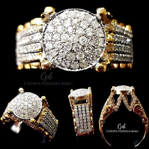 New Cincin Emas 6.80 Gram Berlian Eropa 0.60 Carat Fashion Wanita