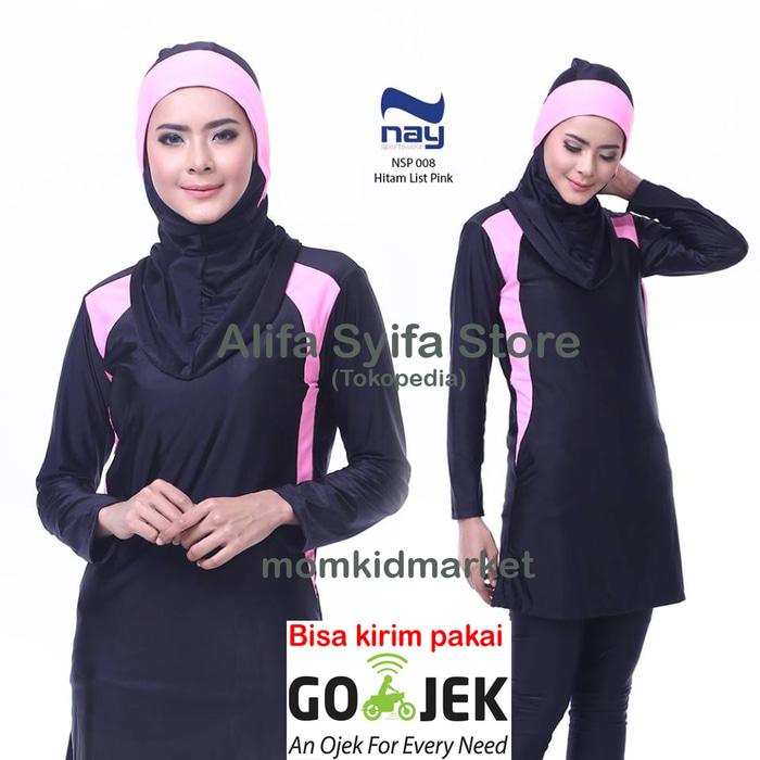 Baju Renang Wanita Muslim Muslimah Premium Dewasa NAY NSP-008-Pink