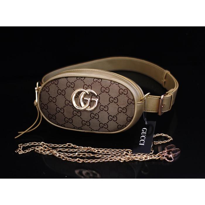 PROMO!! Tas Wanita Tas Batam Import Guci Belt Nagita Mini Canvas IB - Hitam