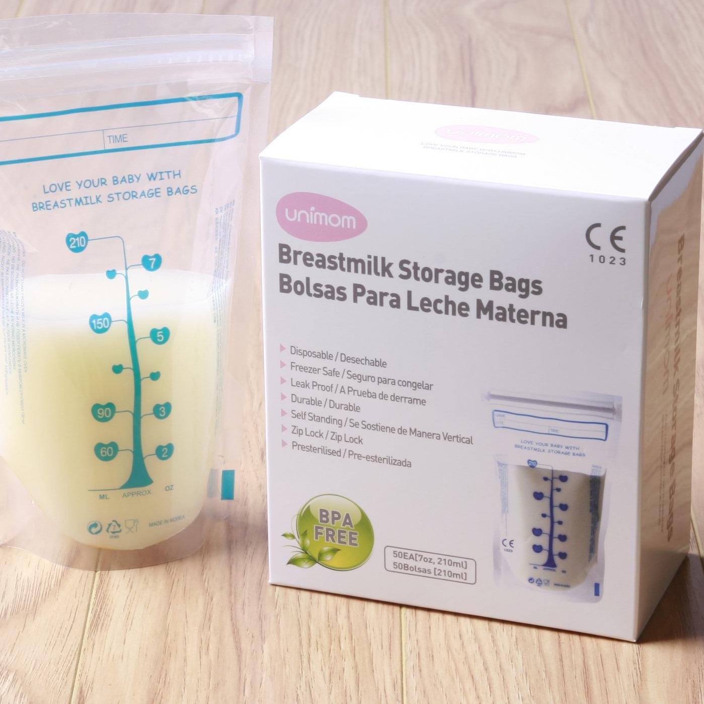 Unimom Plastik ASI Perah - Kantong ASI 210 mL 30 pcs (UNIMOM Pump Store and Feed Breastmilk Breast Milk Storage Bag Bags)