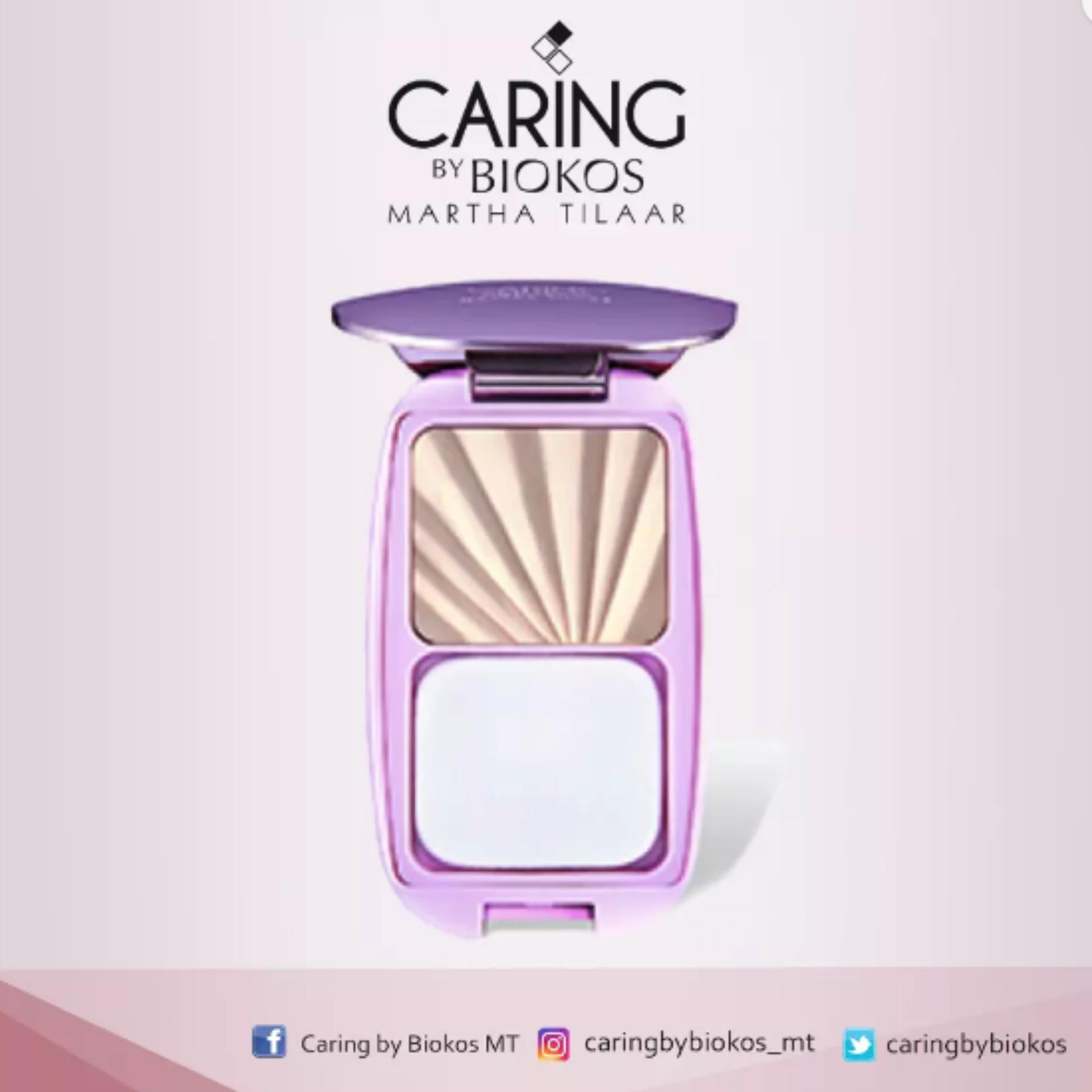 Caring By Biokos No More Shine Dual Action Cake 03 Silky Beige - Untuk Kulit Berminyak