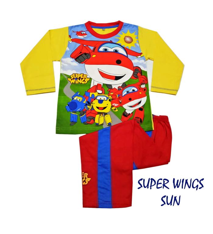 SUPER WINGS SUN Setelan Baju rumah/piyama AnakCowok Produk Anne Claire