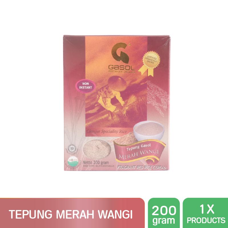 GASOL Organik Tepung Beras Merah Wangi 200Gr / 200 Gr / Makanan Bayi