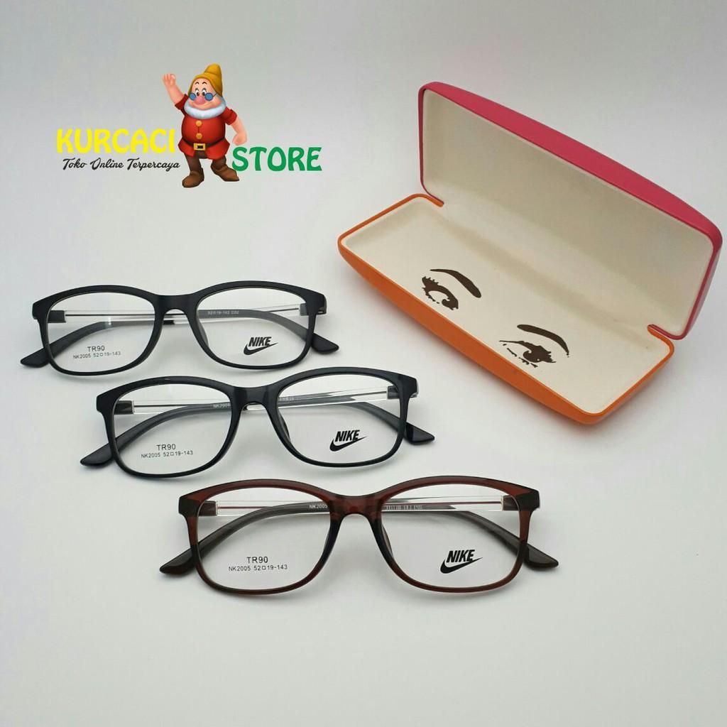 Frame Kacamata TR 90 Sporty Lentur Pria Wanita Fashion Branded Include Lensa Minus Murah