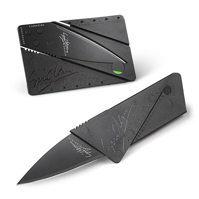 Pisau Kartu :Cardsharp Credit Card Folding Safety Knife Blade Survival