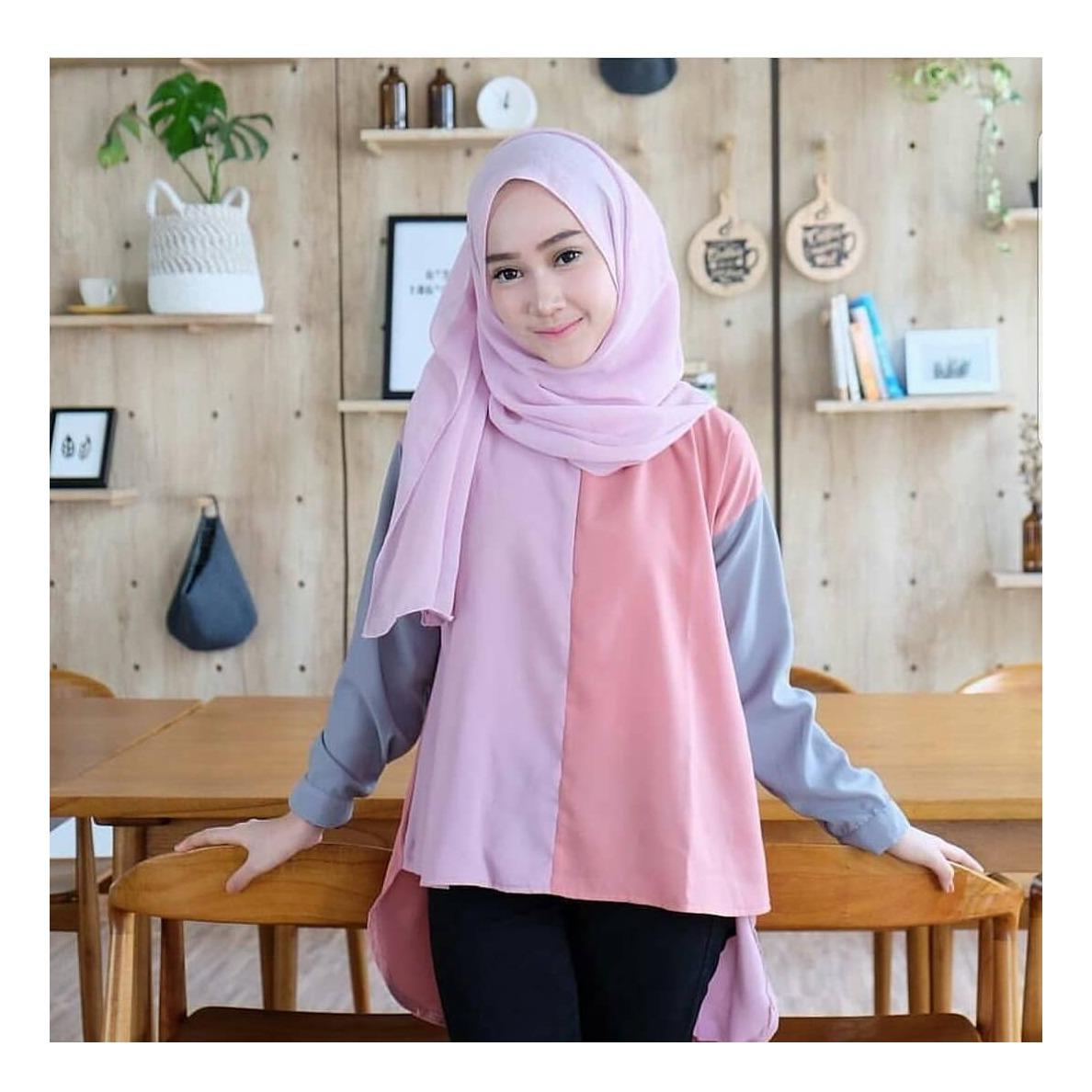Baju Original Aisyah Blouse Balotely Pakaian Wanita Muslim Modern Atasan Cewek Muslimah Top Shirt Simple Trend 2018
