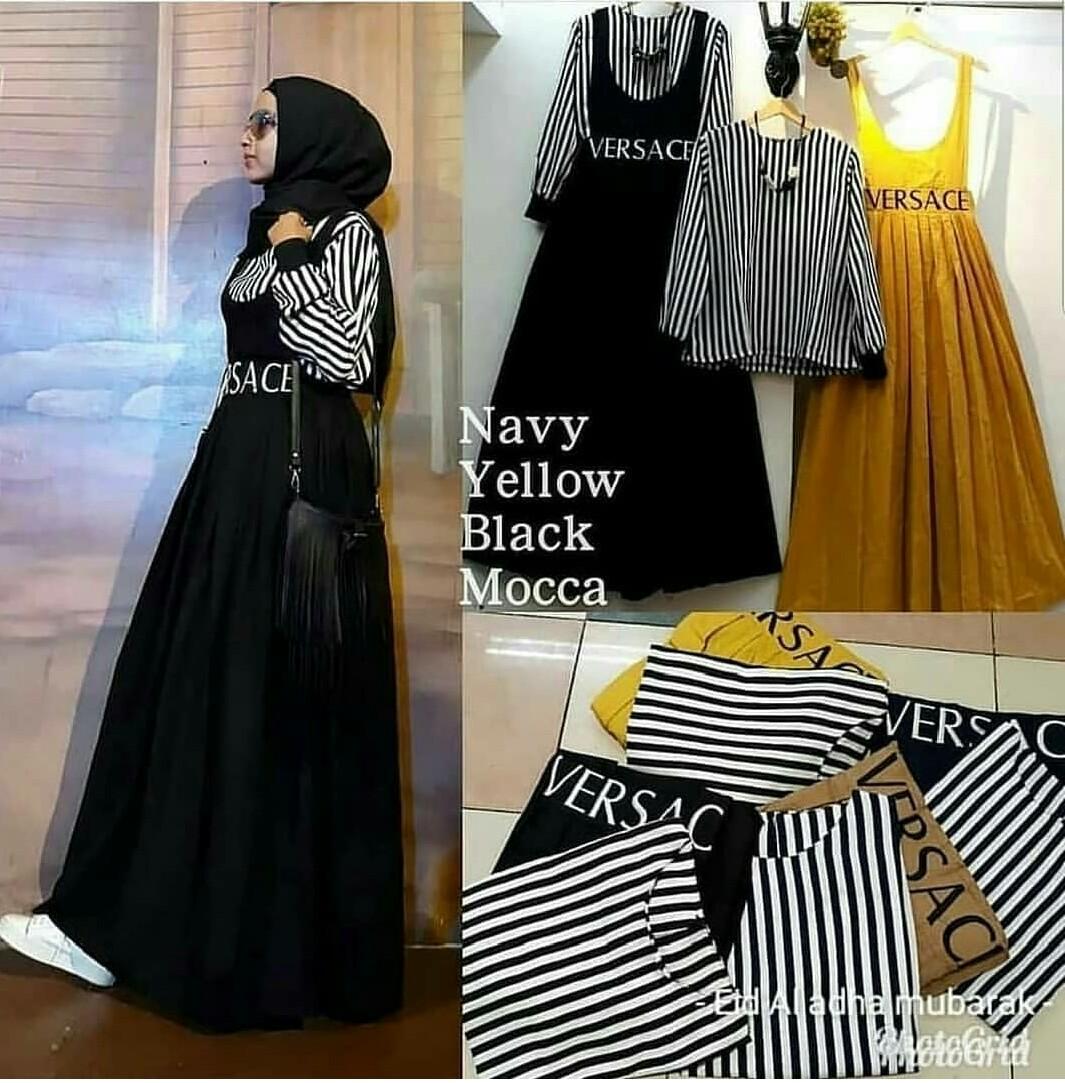 setelan overall plus inner set vercase plus inner (inner+overall)