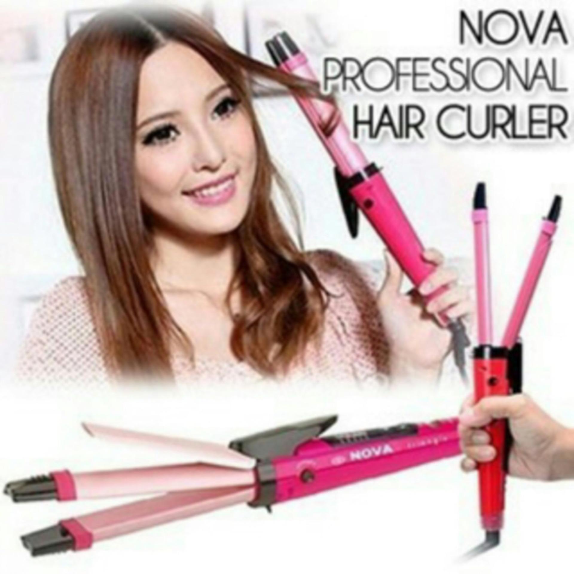 PROMO BIG NOVA 2 in 1 CATOKAN RAMBUT / hair curler + straightener ORIGINAL