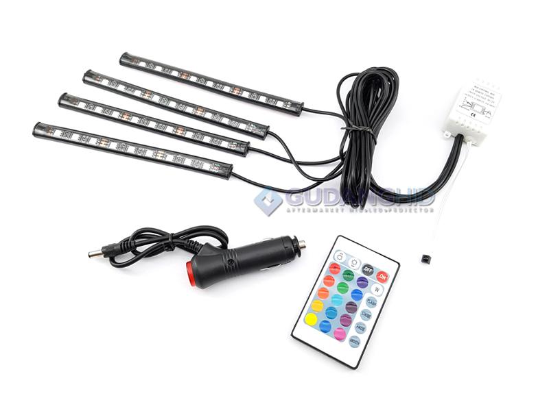Lampu Kolong Kabin Dashboard Footstep LED 5050 RGB Remote Controller lampu kolong kabin dashboard footstep led 5050 rgb remote controller