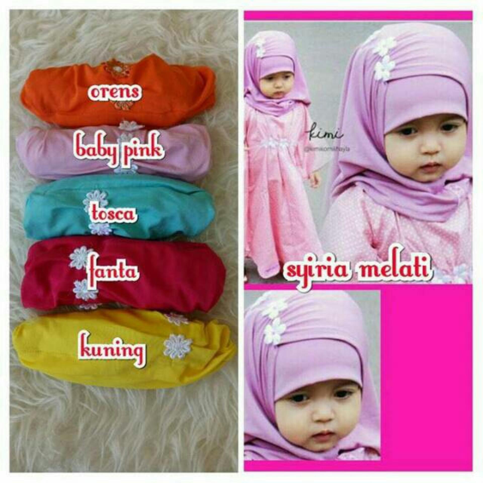 Kerudung Anak Bayi syiria melati/ Jilbab Anak Bayi / Jilbab Bayi / Hijab Pashmina Instan Anak 