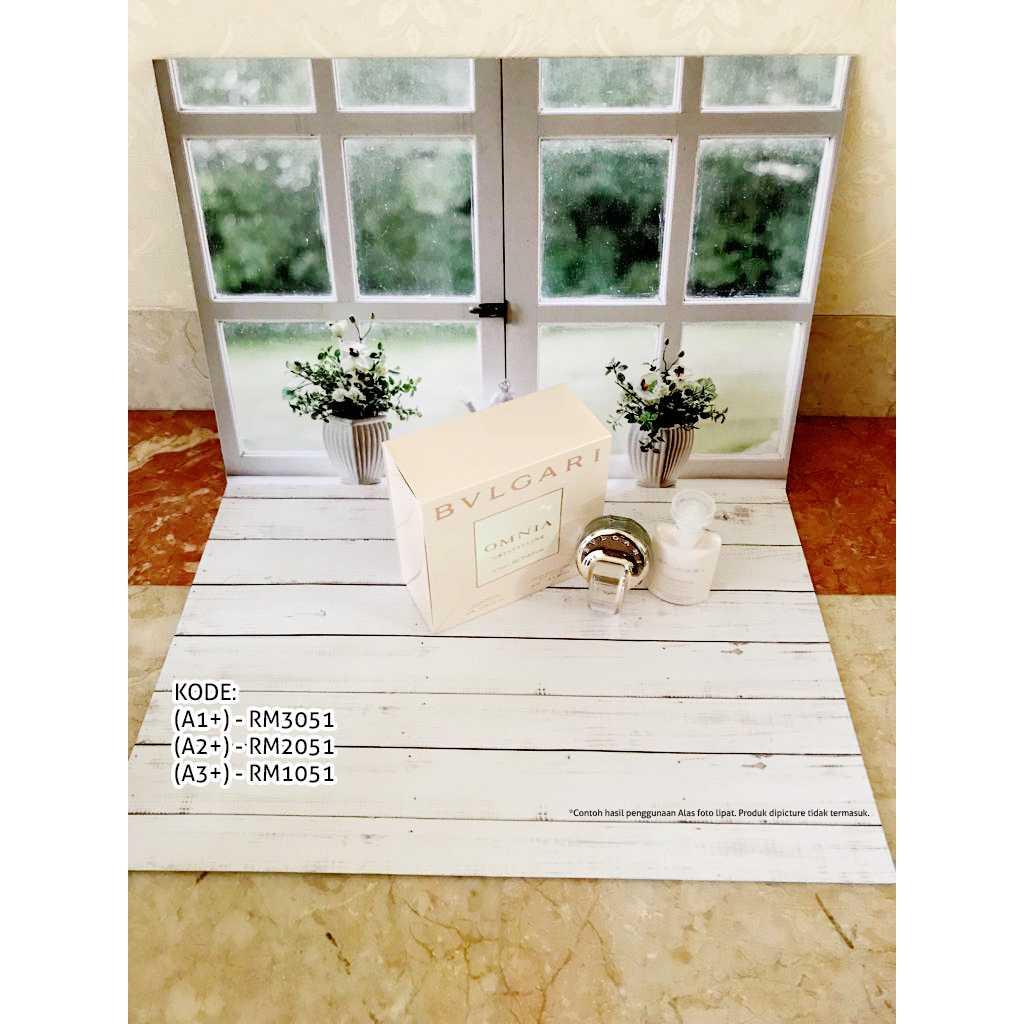 Alas Foto A2+ kode: RM2051 (Background Poto motif jendela putih/kayu) | Aksesoris Kamera Aksi