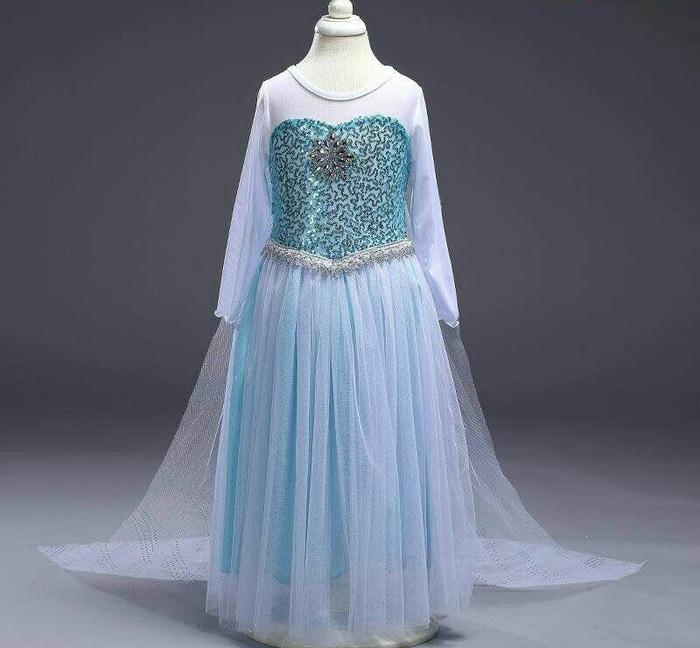 BAJU ANAK DRESS KOSTUM FROZEN ELSA TILE